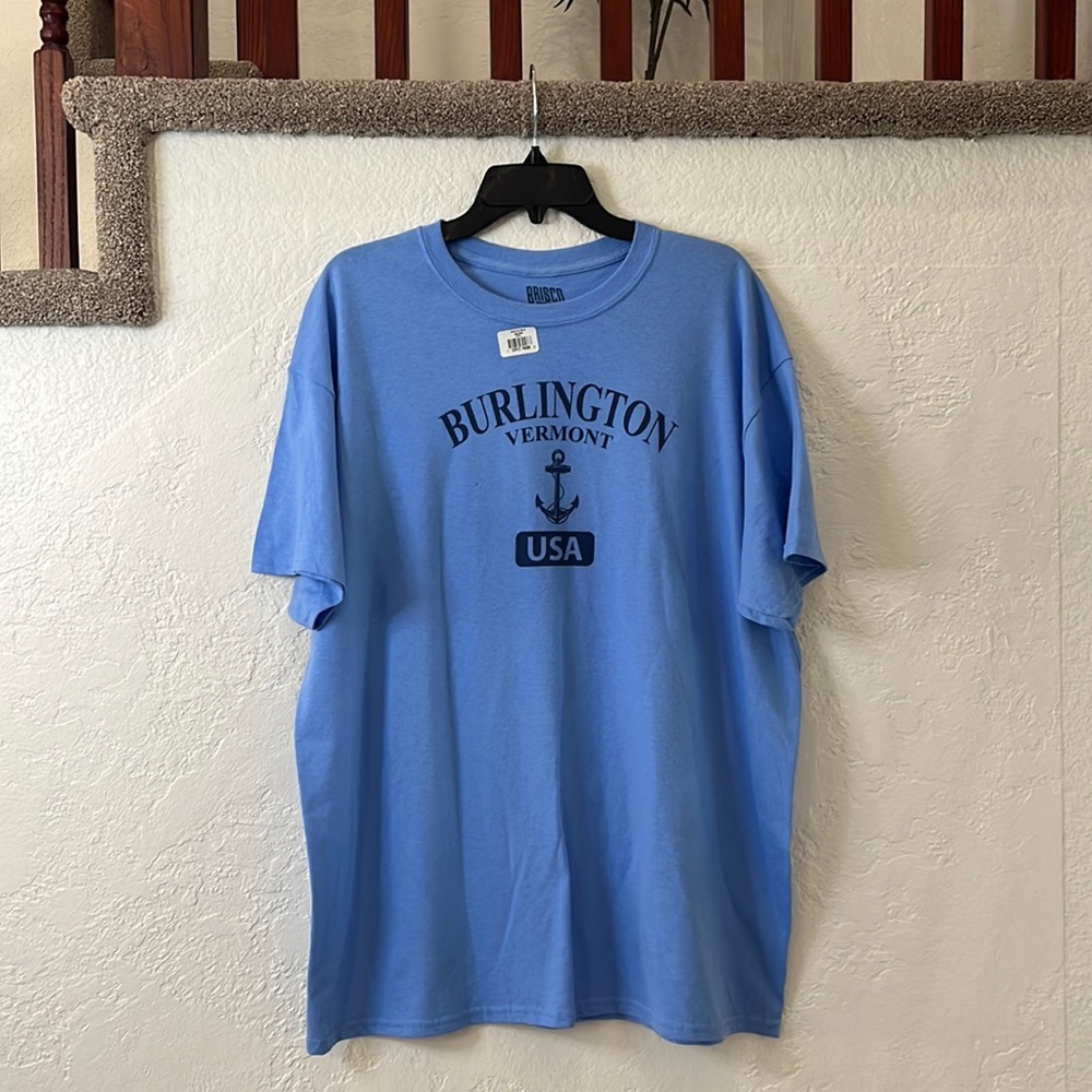 BRISCO BRANDS Burlington Vermont Men’s T Shirt Size XL, NWT